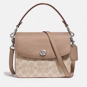 Coach Signature Cassie 19 Leather Canvas Shoulder Crossbody Bag
